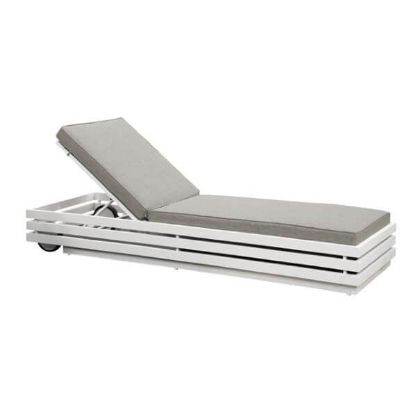 The Tomorrow Lounger - Westminster Outdoor Living White Frame x Stone Fabric