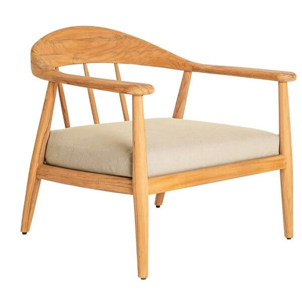 alexander rose dana teak armchair dune cushion