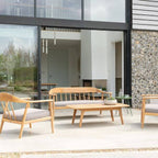 alexander rose dana teak lounge set with bench