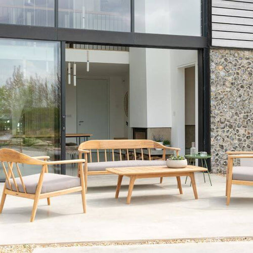 alexander rose dana teak lounge set with bench