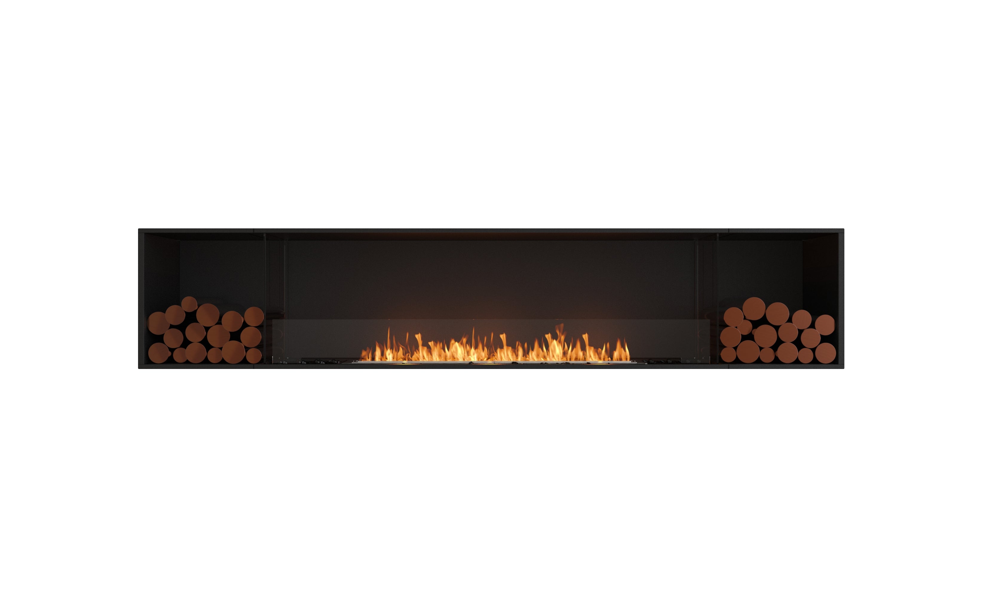 EcoSmart Fire Flex Single Sided Fireplaces with Decorative Log Boxes (multiple sizes to 0.57m to 4.2m)