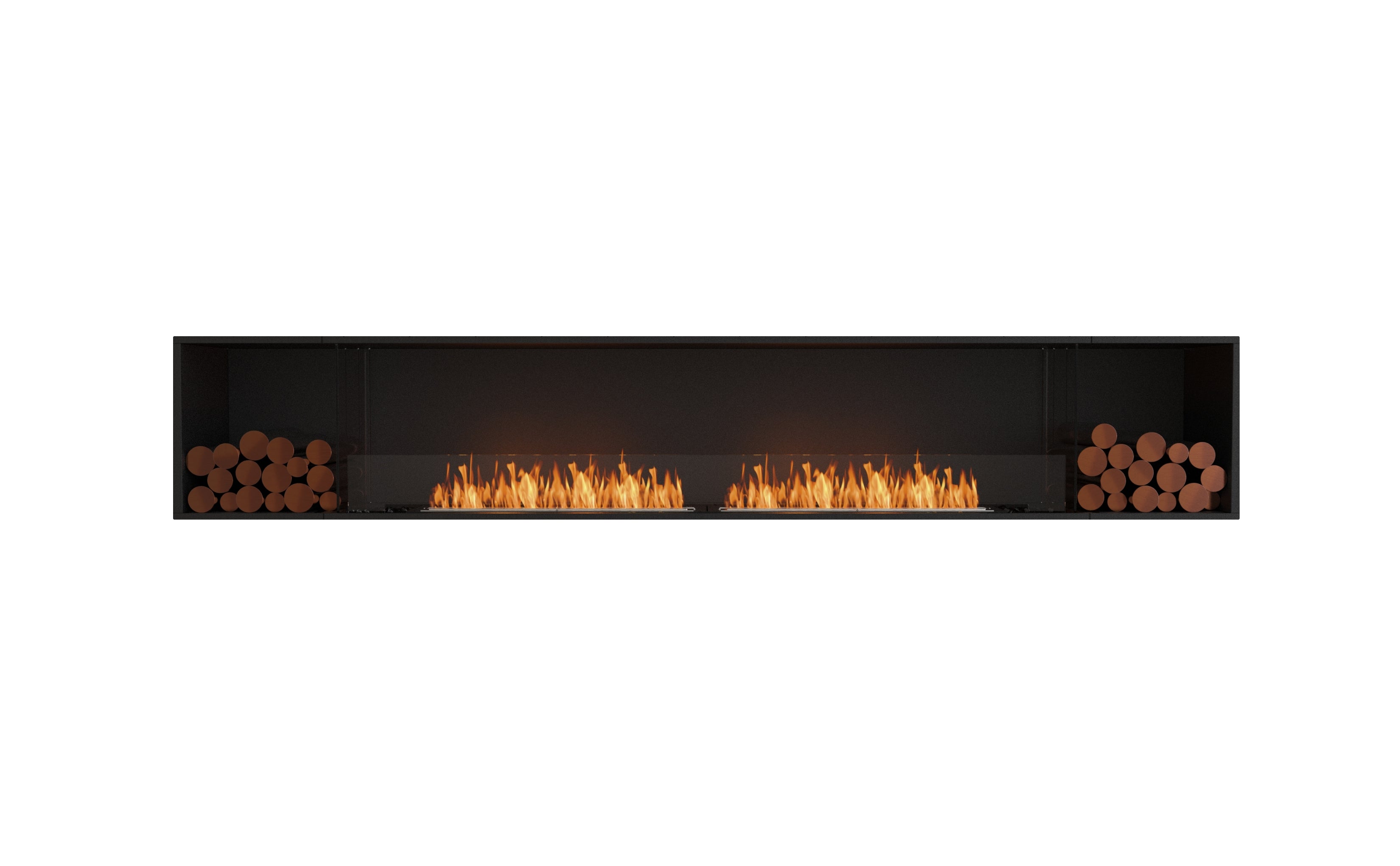 EcoSmart Fire Flex Single Sided Fireplaces with Decorative Log Boxes (multiple sizes to 0.57m to 4.2m)