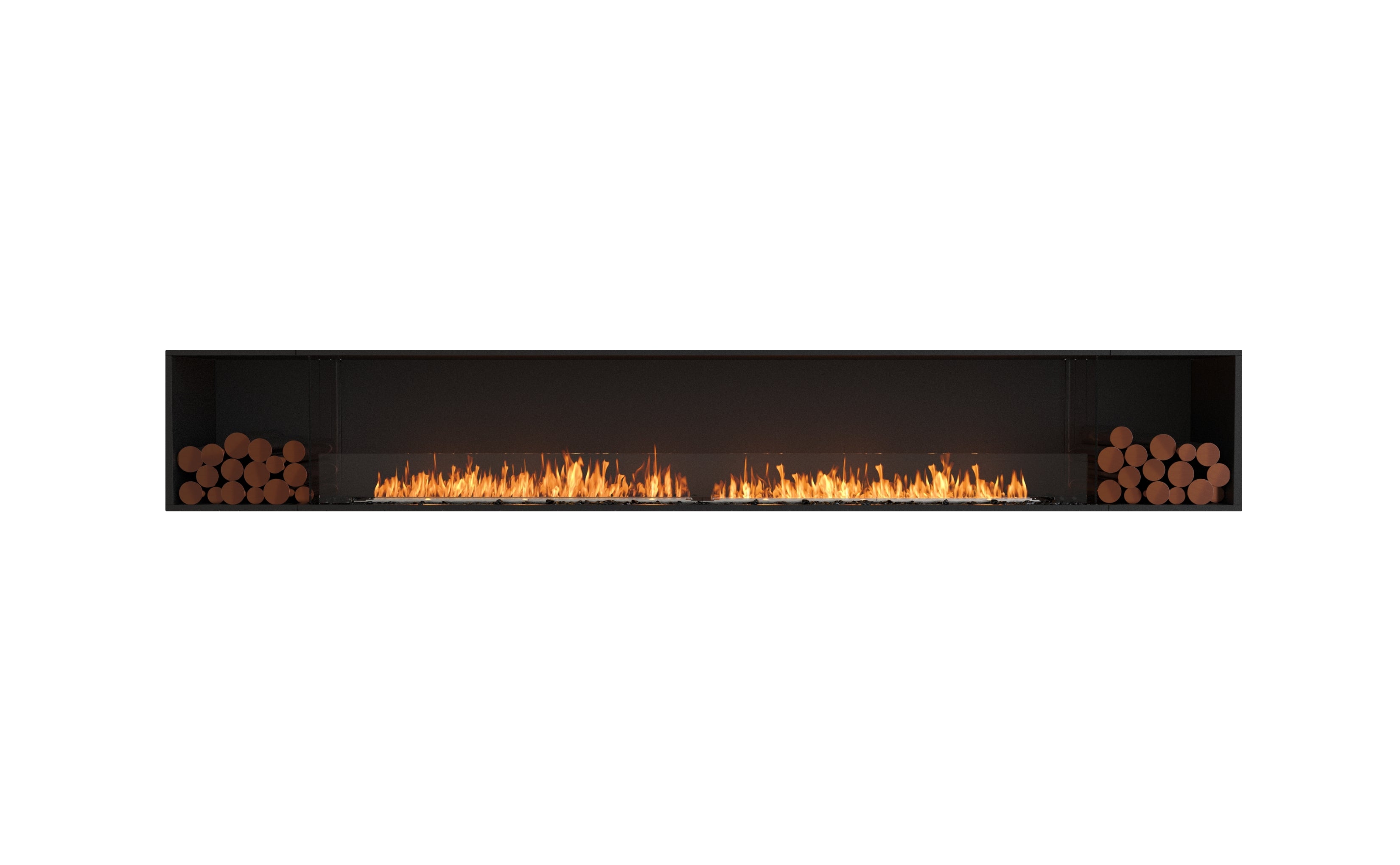 EcoSmart Fire Flex Single Sided Fireplaces with Decorative Log Boxes (multiple sizes to 0.57m to 4.2m)
