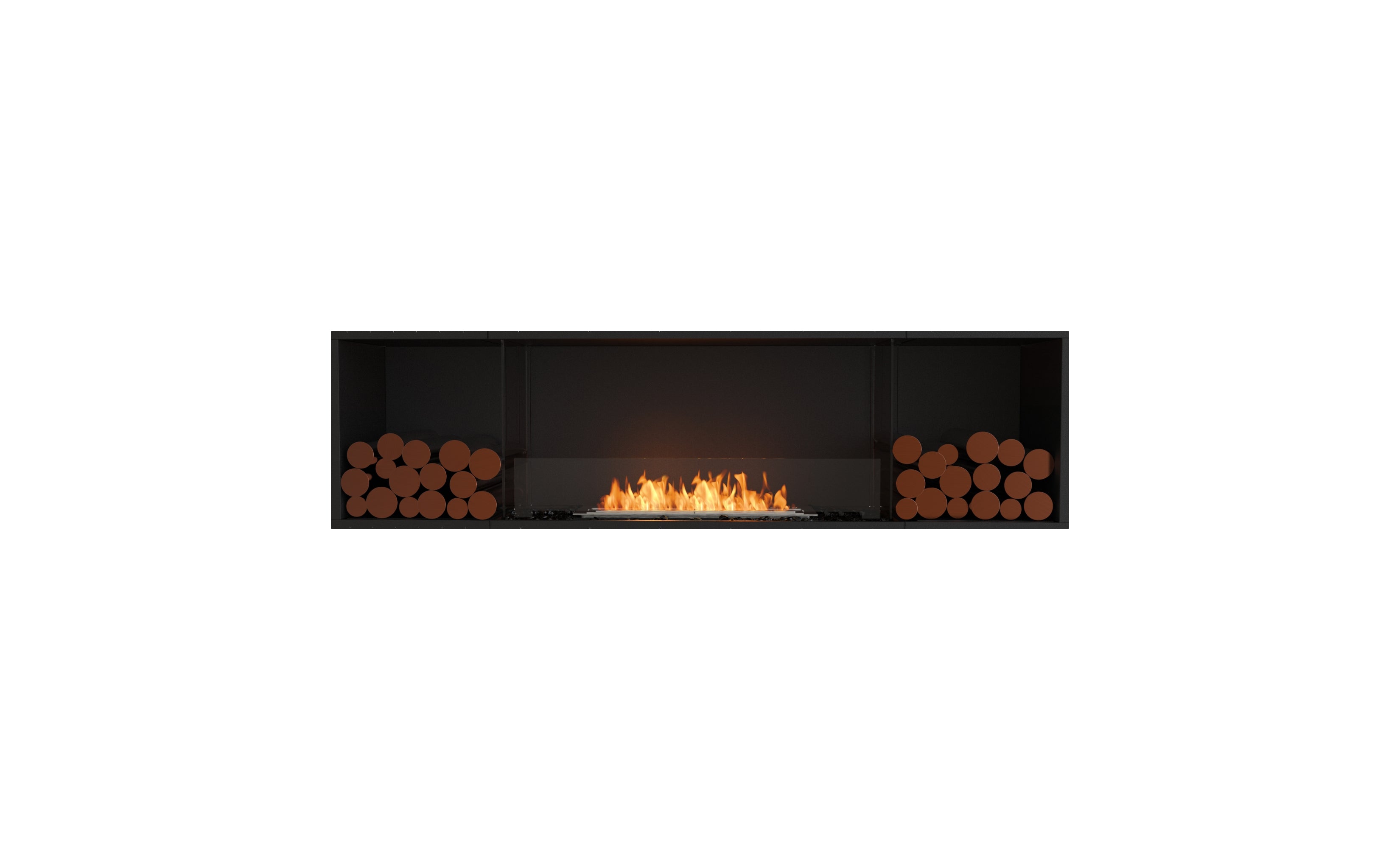 EcoSmart Fire Flex Single Sided Fireplaces with Decorative Log Boxes (multiple sizes to 0.57m to 4.2m)