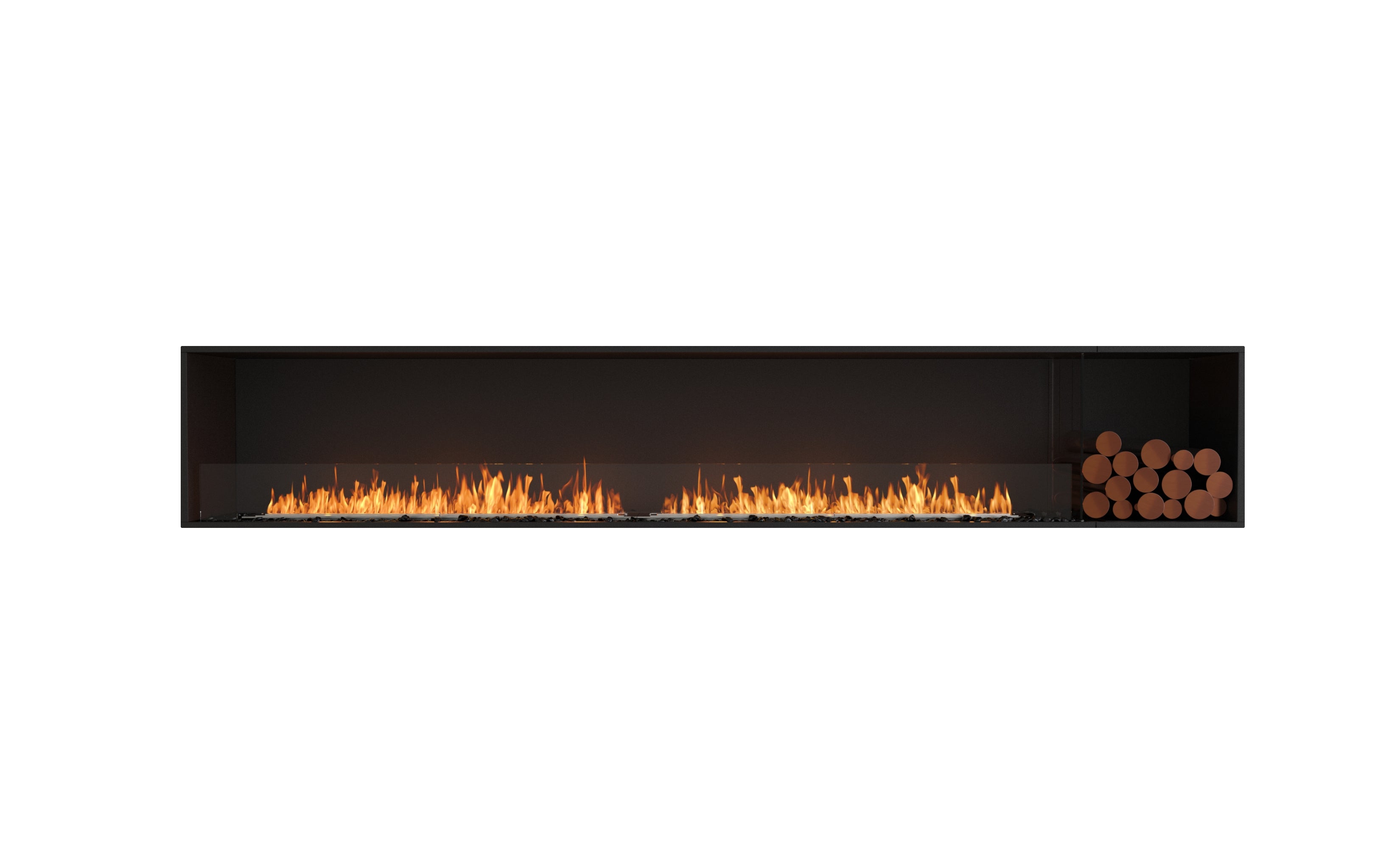 EcoSmart Fire Flex Single Sided Fireplaces with Decorative Log Boxes (multiple sizes to 0.57m to 4.2m)
