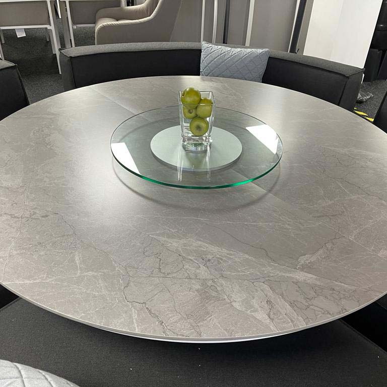 Westminster Pacific Dining Table Stone Top With Lazy Susan